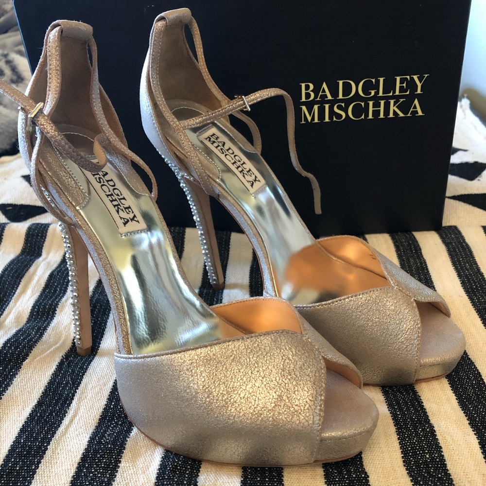 Badgley Mischka Violeta Platinum Bridal Shoes